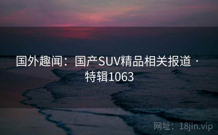 国外趣闻：国产SUV精品相关报道 · 特辑1063